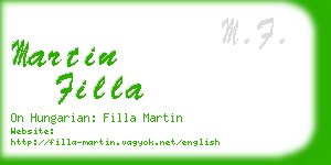 martin filla business card